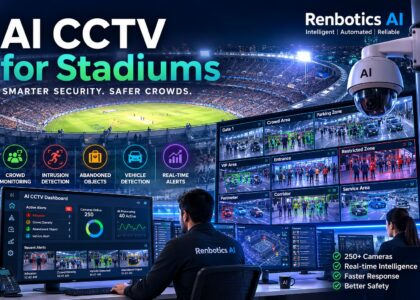 AI CCTV for stadiums with real-time crowd monitoring and security analytics